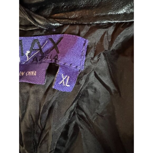 Miley Cyrus & Max Azria Black Faux Leather Vest XL - Picture 5 of 16